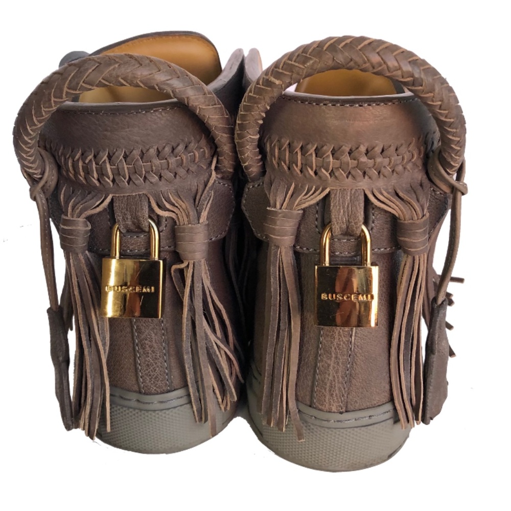 Buscemi 125mm Leather Fringe Sneakers - Picture 4 of 16
